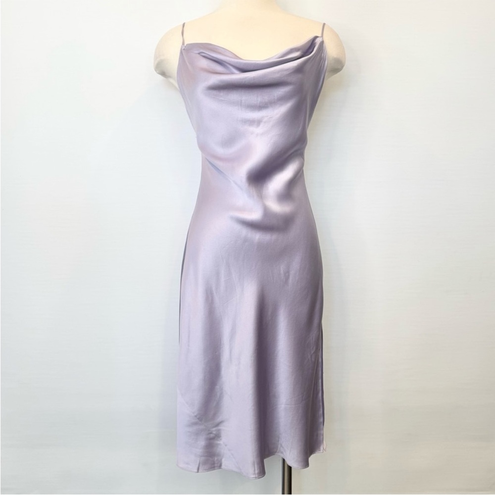 Vintage Y2K 100% Silk Dress Silk Slip Dress Backless Dress Cowl Valentines - Picture 2 of 11